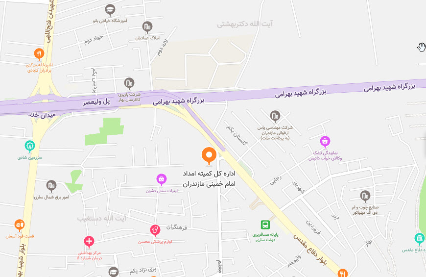 نقشه مازندران