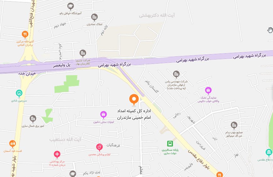 نقشه مازندران