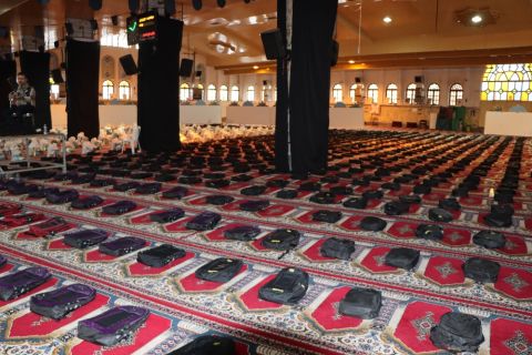رزمایش اهداء 313 سری جهیزیه و 800 بسته لوازم التحریر 1402/07/03