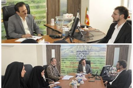 دیدار میثم معافی مدیرکل کمیته امداد  مازندران با ذوالفقار تقوی مدیرکل بیمه سلامت استان