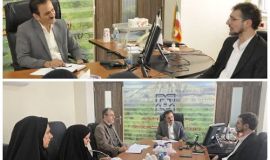 دیدار میثم معافی مدیرکل کمیته امداد  مازندران با ذوالفقار تقوی مدیرکل بیمه سلامت استان